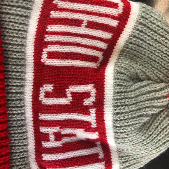 Ohio State Buckeyes Winter Knit Hat w/ Cuff NWT OSU Pom NEW FortySeven Brand '47 - Picture 7 of 14